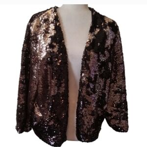 > Torrid Sequin Black and Gold Jacket Women's Size 1/2